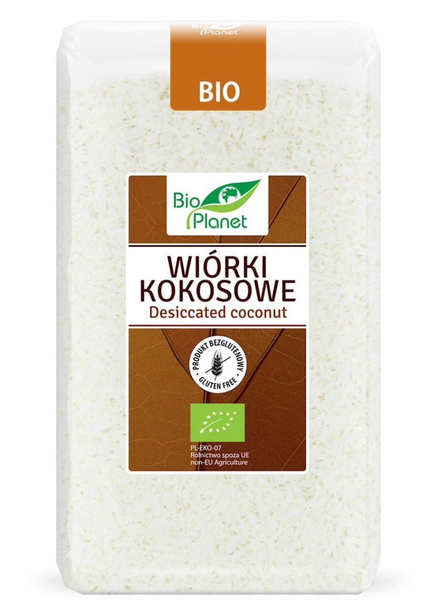 Wiórki Kokosowe bezglutenowe BIO 500g - Bio Planet