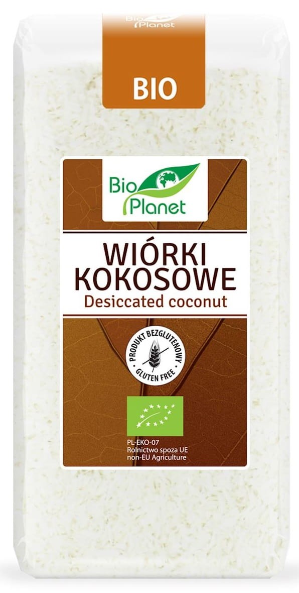 Wiórki Kokosowe bezglutenowe BIO 200g - Bio Planet