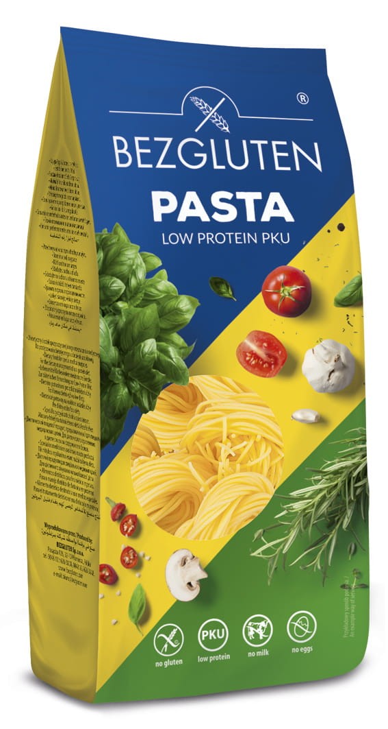 Makaron Krakowski Spaghetti Niskobiałkowy PKU bezglutenowy 250g - Bezgluten