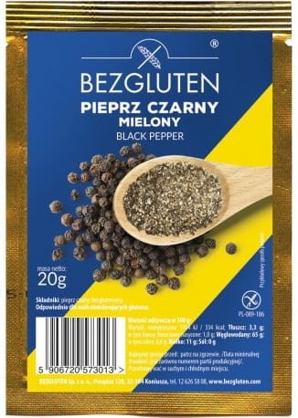 Pieprz Czarny bezglutenowy 20g - Bezgluten