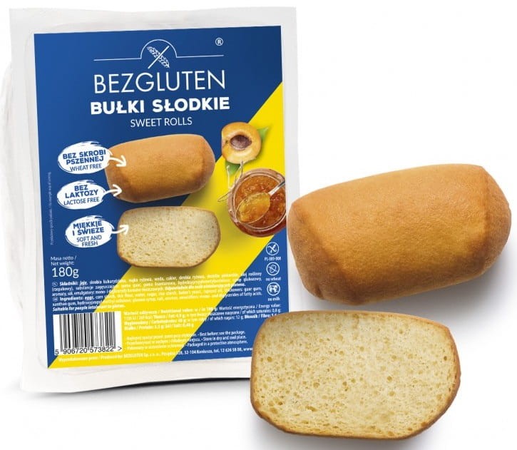 Bułki Słodkie bezglutenowe 180g - Bezgluten