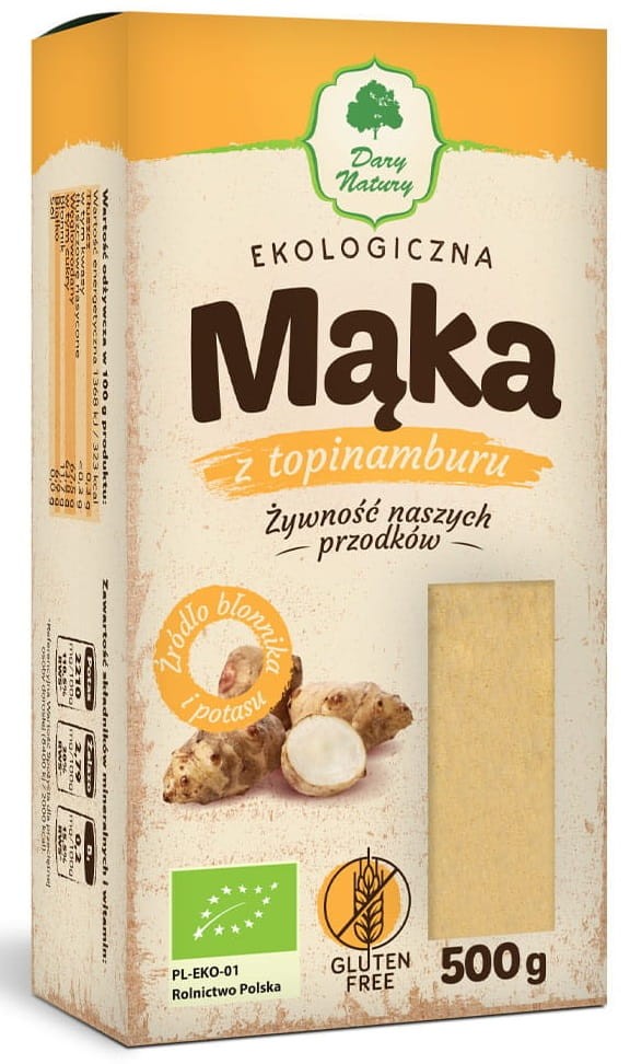 Mąka z Topinamburu bezglutenowa BIO 500g - Dary Natury