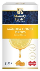 Cukierki z Miodem Manuka MGO 400+ i Witaminą C o Smaku Cytrynowym 15 sztuk 65g - Manuka Health