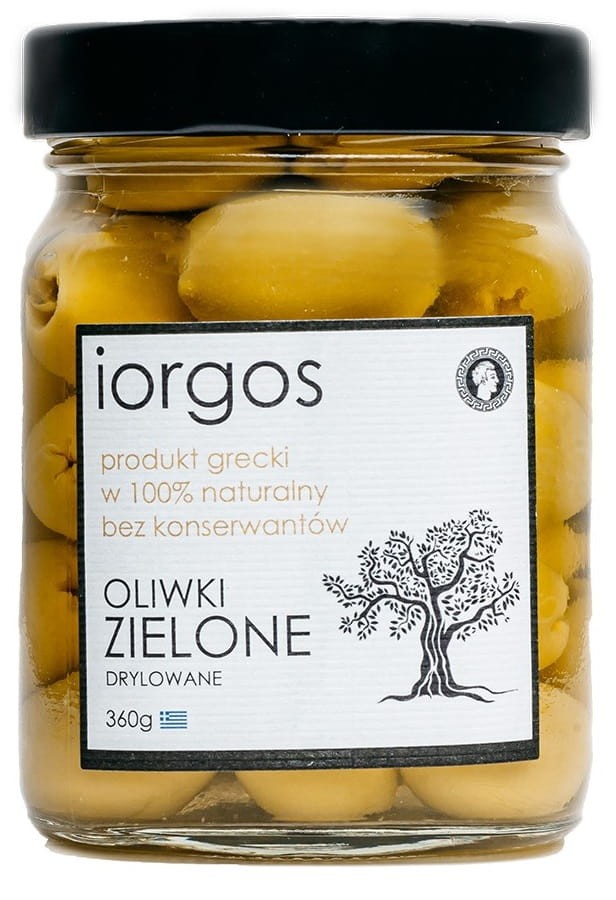 Oliwki Zielone Drylowane Greckie Premium 180g - Iorgos