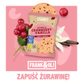 Ciastko Brownie Proteinowe Żurawina Wanilia Wegańskie bezglutenowe bez dodatku cukrów 50g - Frank&amp;Oli