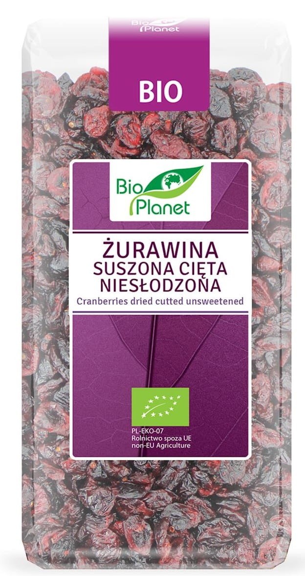 Żurawina Suszona Cięta Niesłodzona BIO 400g - Bio Planet