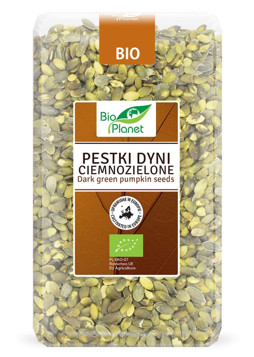 Pestki Dyni Ciemnozielone Uprawiane w Europie BIO 1kg - Bio Planet