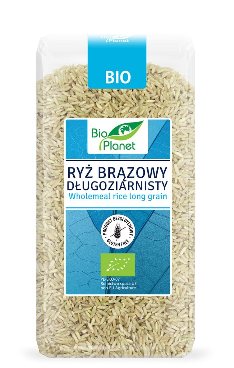 Ryż Brązowy Długoziarnisty bezglutenowy BIO 500g - Bio Planet