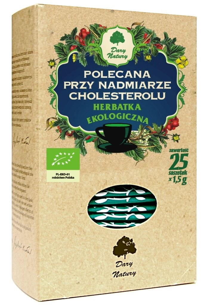Herbatka Polecana przy Nadmiarze Cholesterolu BIO 38g - Dary Natury