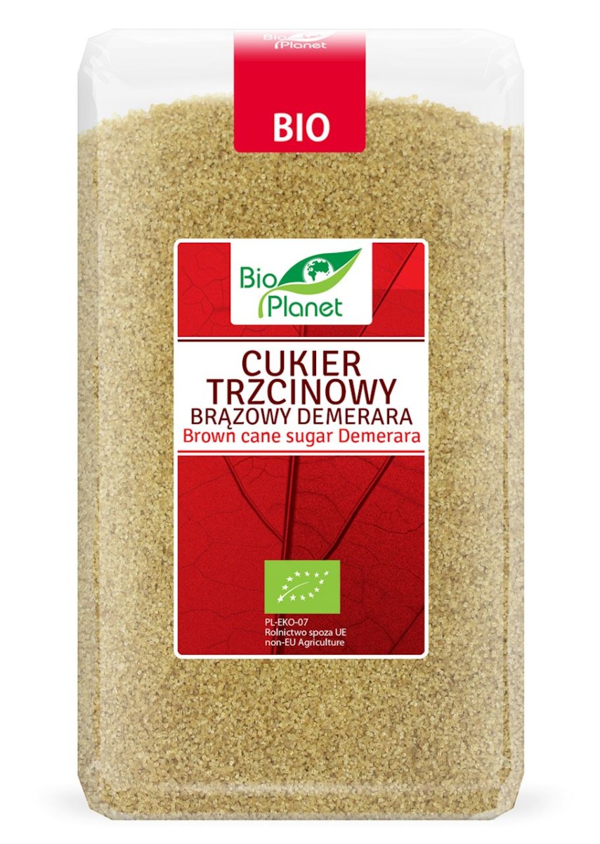 Cukier Trzcinowy Brązowy Demerara BIO 1kg - Bio Planet