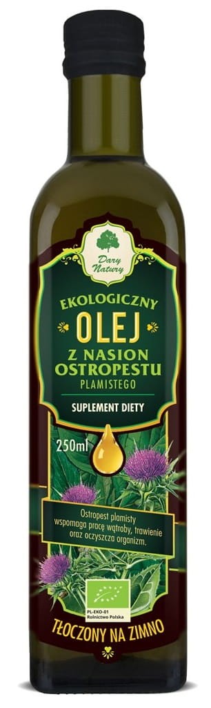 Olej z Nasion Ostropestu Plamistego BIO 250ml - Dary Natury