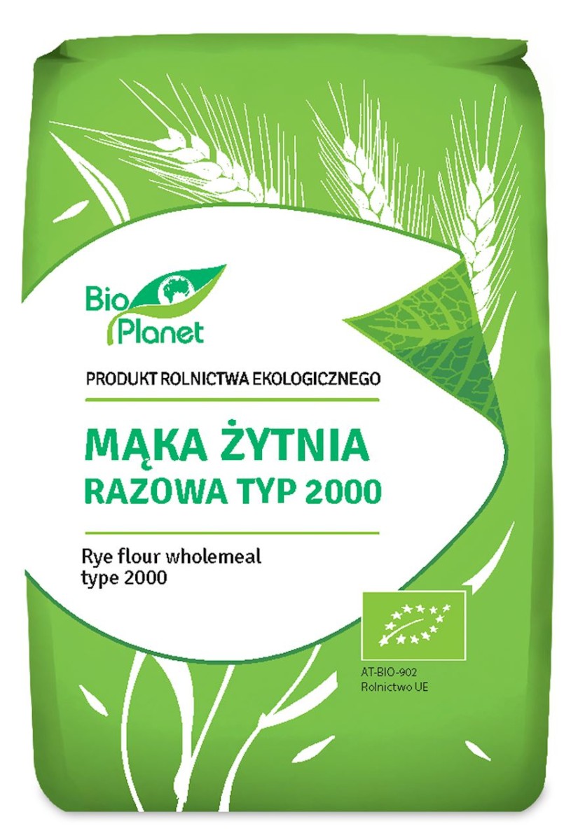 Mąka Żytnia Razowa Typ 2000 BIO 1kg - Bio Planet