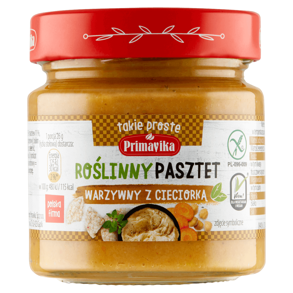 Roślinny Pasztet Warzywny z Cieciorką 160g - Primavika