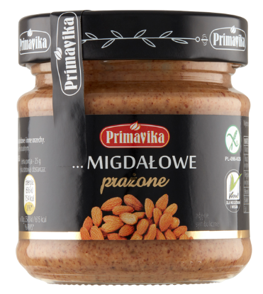 Masło Migdałowe Prażone bezglutenowe 185g - Primavika