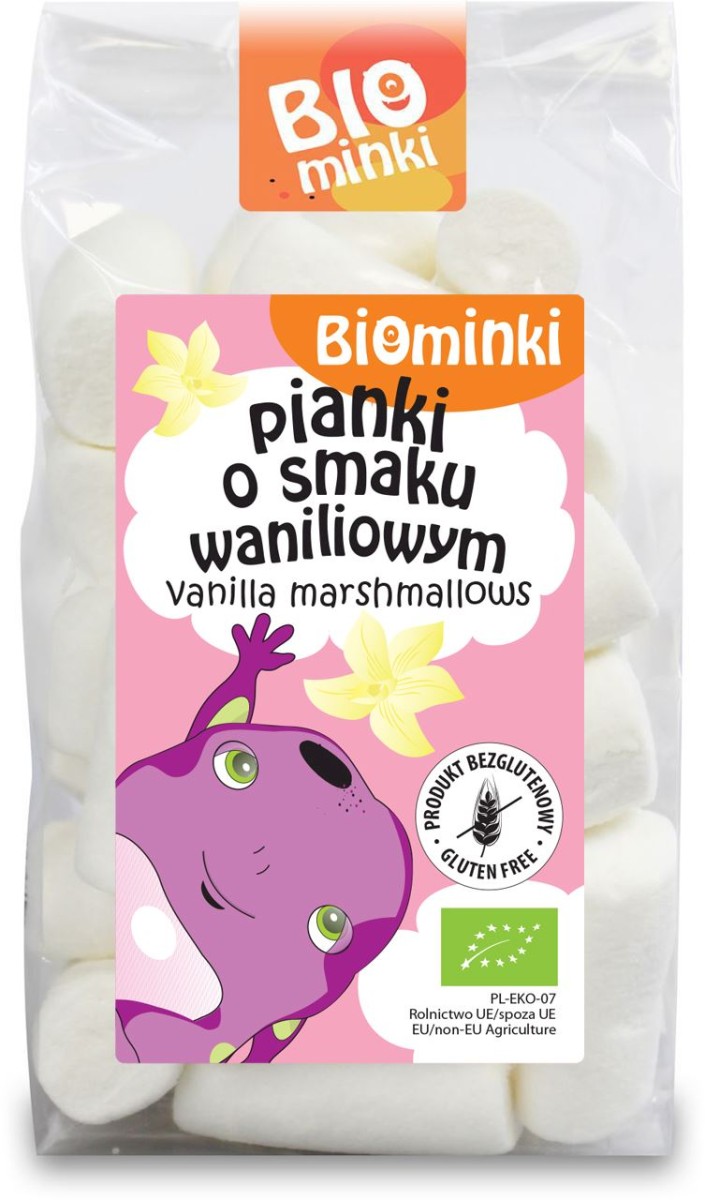 Pianki o Smaku Waniliowym bezglutenowe BIO 100g - Biominki