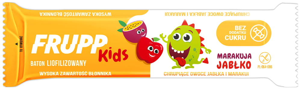 Baton FRUPP KIDS Jabłko Marakuja bezglutenowy 9g - Celiko