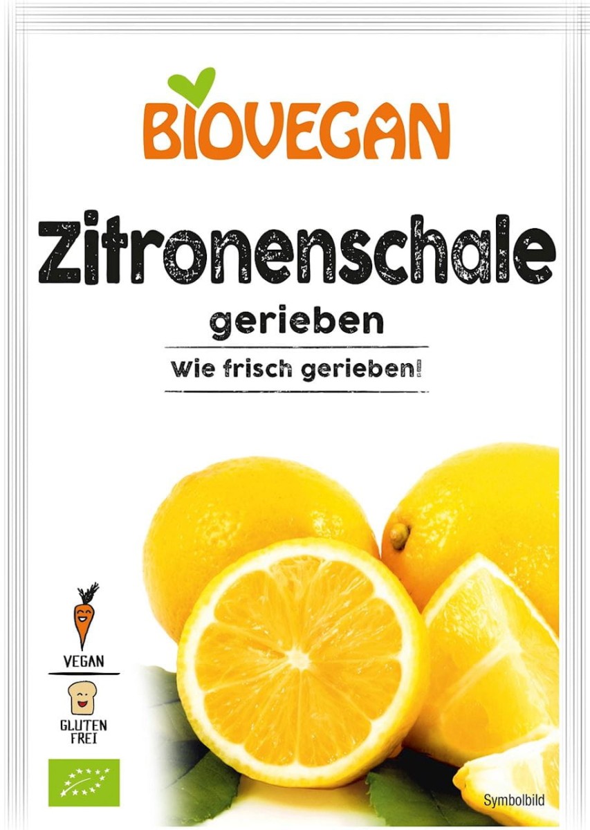 Skórka Cytryny Suszona Sproszkowana bezglutenowa BIO 9g - Bio Vegan