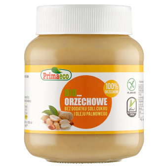 Masło Orzechowe z Orzeszków Arachidowych bez dodatku soli i cukru BIO 360g - Primaeco