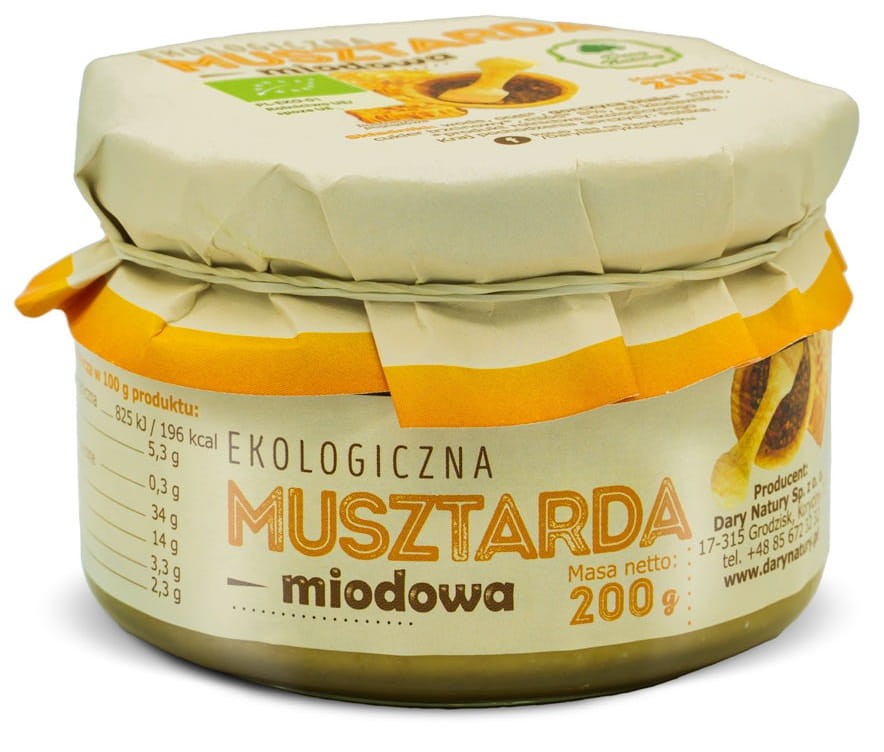 Musztarda Miodowa BIO 200g - Dary Natury