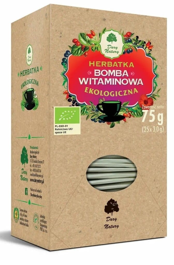Herbatka Bomba Witaminowa BIO 75g - Dary Natury