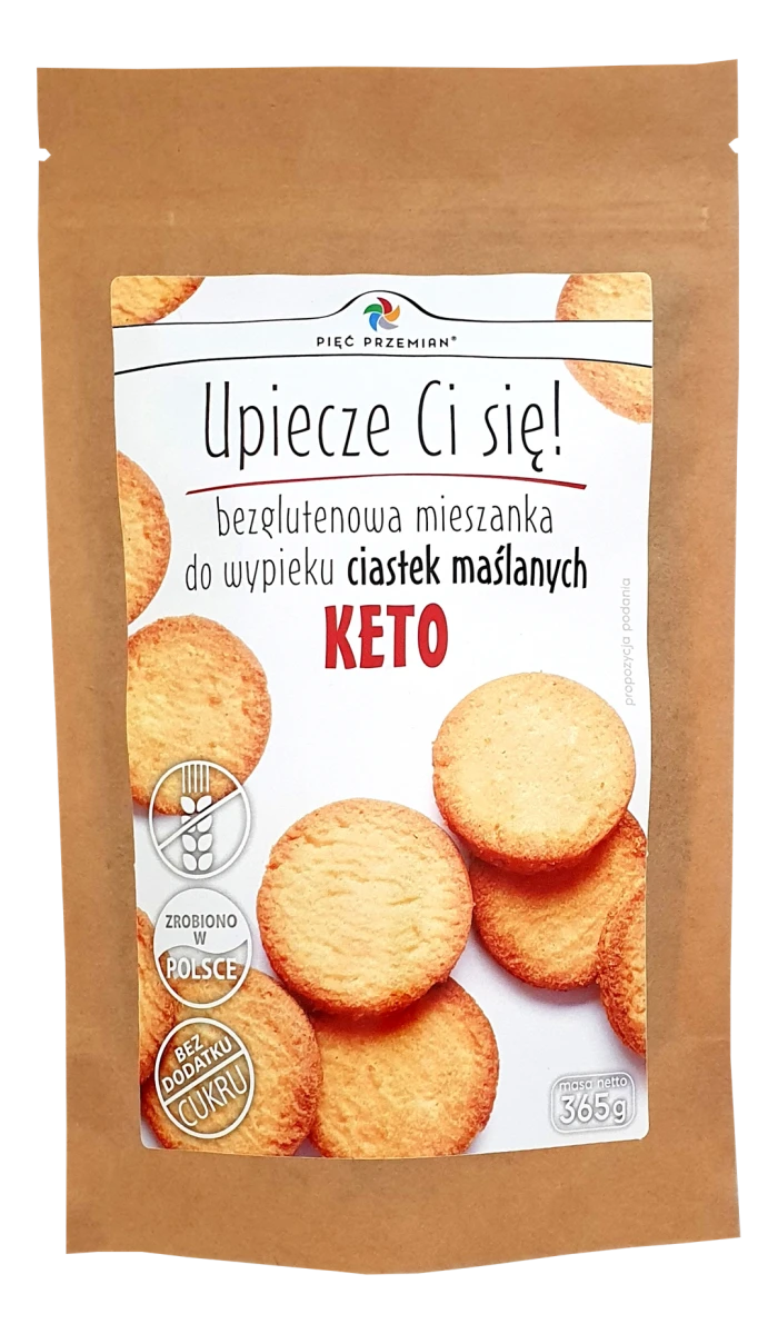 Mieszanka na Ciastka Maślane KETO bezglutenowe 365g - Pięć Przemian