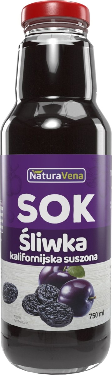 Sok z Suszonych Śliwek Kalifornijskich 750ml - NaturaVena