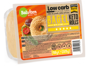 Bajgle z Sezamem Keto bezglutenowe 2 Sztuki 150g - Balviten