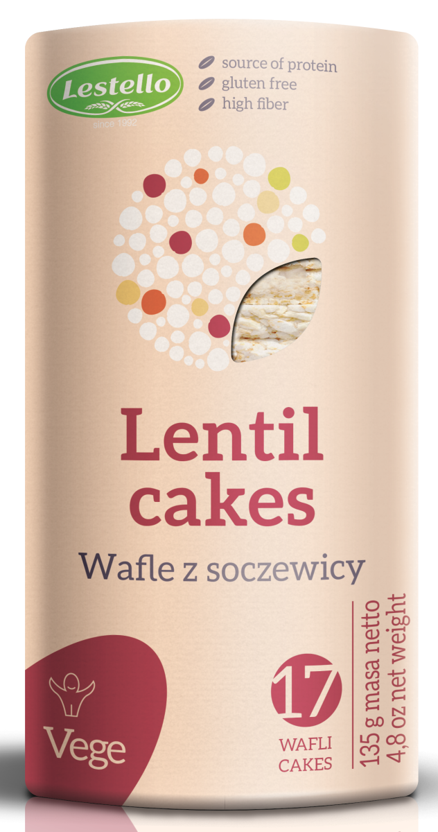 Wafle z Soczewicy bezglutenowe 135g - Lestello