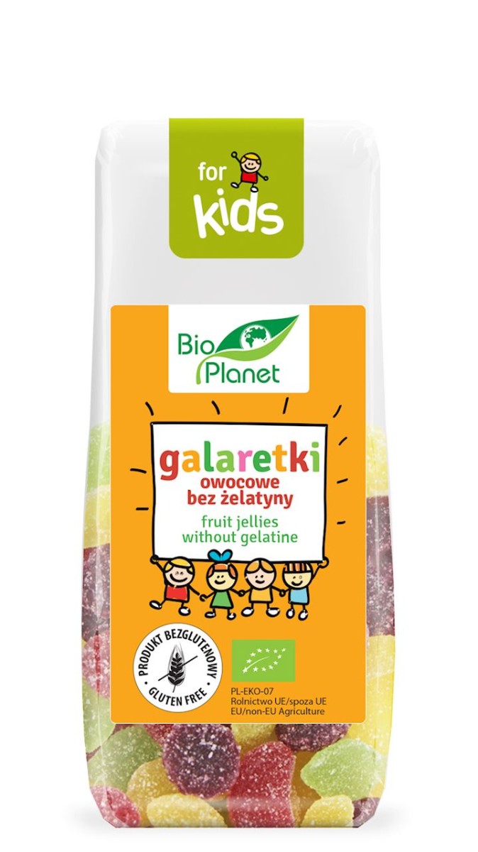Galaretki Owocowe bez Żelatyny bezglutenowe BIO 100g - Bio Planet