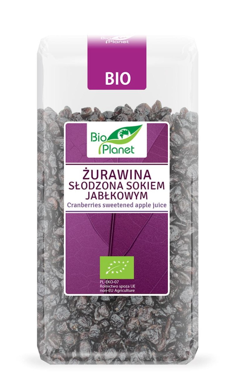 Żurawina Słodzona Sokiem Jabłkowym BIO 400g - Bio Planet