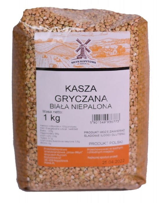 Kasza Gryczana Biała Niepalona 1kg - Młyn Kopytowa