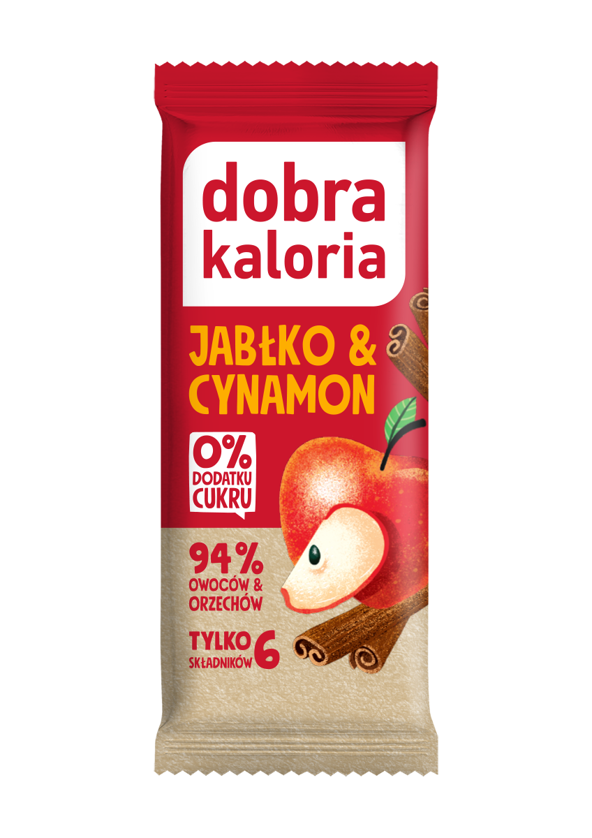 Baton Owocowy Jabłko &amp; Cynamon 35g - Dobra Kaloria