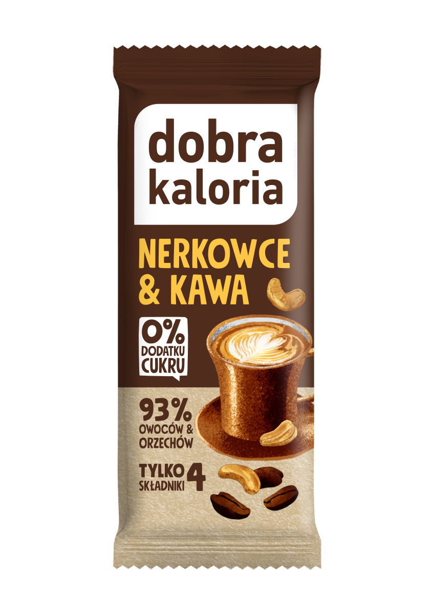 Baton Owocowy Kawa Nerkowce 35g - Dobra Kaloria