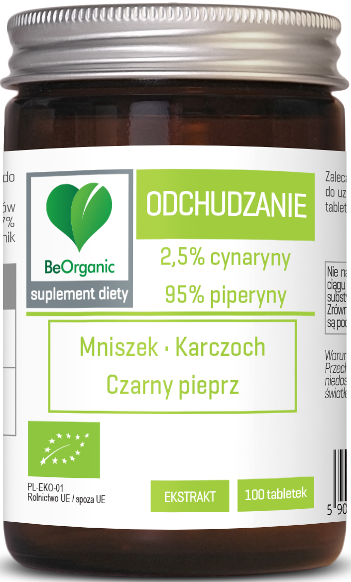 Odchudzanie Suplement Diety BIO 400mg 100 Tabletek - BeOrganic