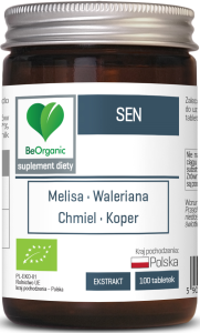 Sen Suplement Diety BIO 450mg 100 Tabletek - BeOrganic