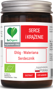 Serce i Krążenie Suplement Diety BIO 500mg 100 Tabletek - BeOrganic