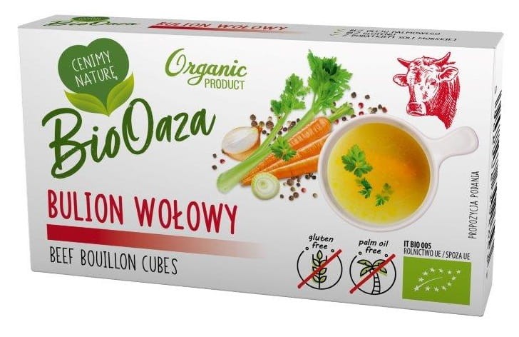 Kostka Rosołowa Wołowa BIO 66g - BioOaza