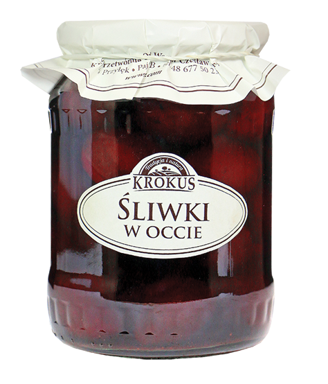 Śliwki w Occie bezglutenowe 500g - Krokus