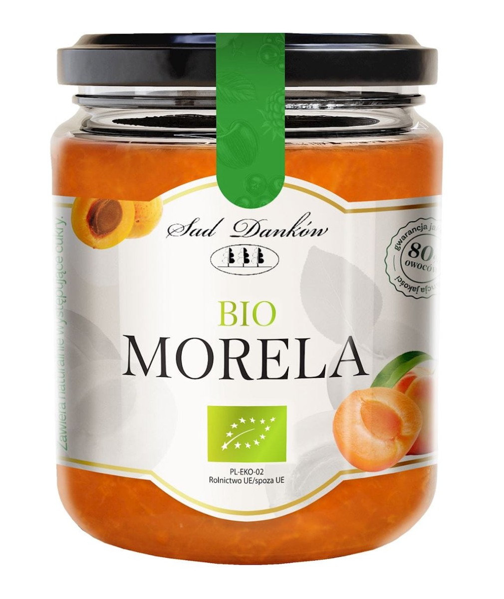 Dżem Morelowy bez dodatku cukru BIO 260g - Sad Danków