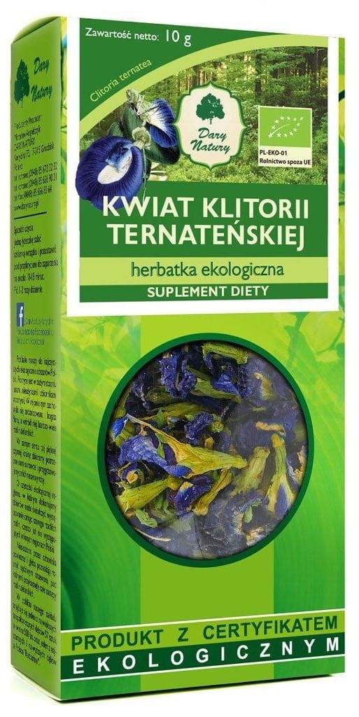 Herbata Klitoria Ternateńska Kwiat BIO 10g - Dary Natury