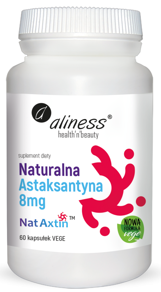 Naturalna Astaksantyna 8mg 60 Kapsułek Wegańskich - Aliness