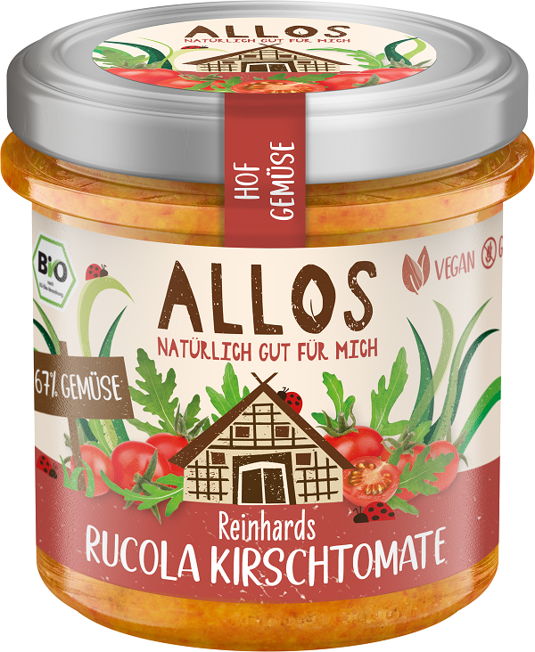 Pasta Warzywna z Pomidorami Cherry i Rukolą BIO 135g - Allos