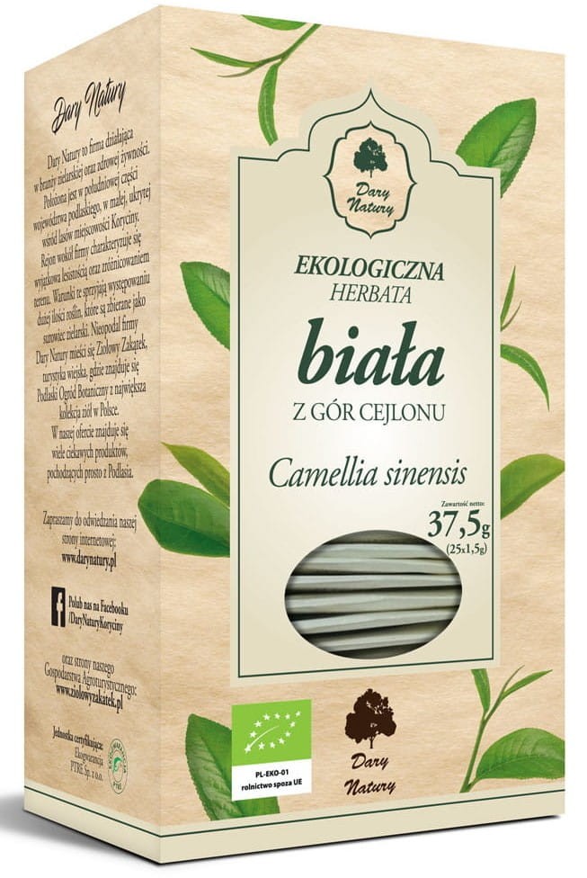 Herbata Biała Cejlońska BIO 37,5g - Dary Natury