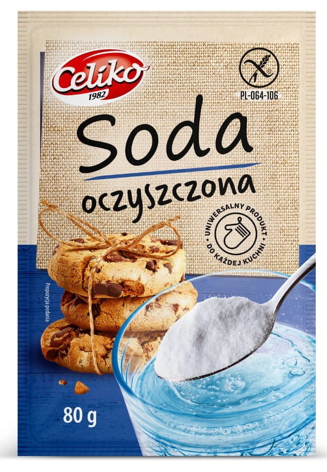 Soda Oczyszczona Spożywcza bezglutenowa 80g - Celiko