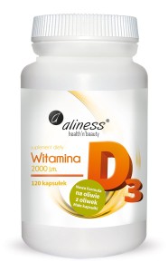 Witamina D3 2000 j.m. 120 Kapsułek - Aliness