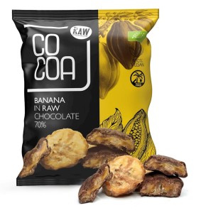Banany w Surowej Czekoladzie BIO 70g - Cocoa
