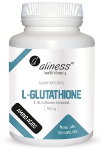 Glutation L-Glutathione Reduced 500mg 100 kapsułek - Aliness