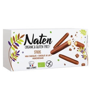 Ciastka w Polewie Czekoladowej Sticks bezglutenowe BIO 130g - Naten