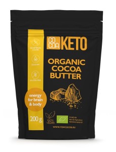 Tłuszcz Kakaowy Keto bezglutenowy BIO 200g - Cocoa