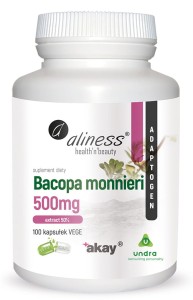 Bacopa Monnieri Extract 50% 500mg 100 kapsułek - Aliness